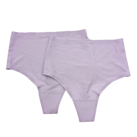 Chantelle Women's Soft Stretch High Waist Thong Panty Purple One Size Set Of 2 - Picture 1 of 6